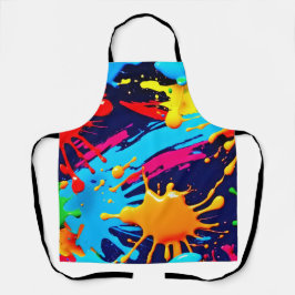 Lebhafter Neon Paint in flüssigem Ausdruck Schürze