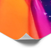 Lebhafter Neon Paint Spritzer Abstrakt Poster (Ecke)
