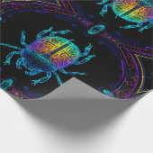 Lebhafter Neon Scarab Geschenkpapier (Ecke)