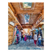 Lebhafter nordafrikanischer Basar mit Shoppern Fotodruck (Vorne)
