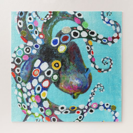 Lebhafter Oktopus: AcrylIllustration Puzzle (Horizontal)