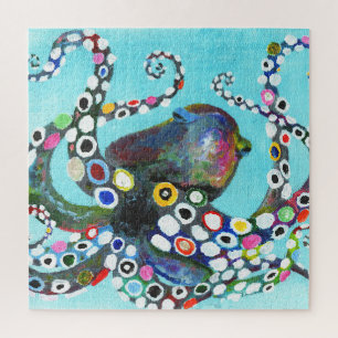 Lebhafter Oktopus: AcrylIllustration Puzzle