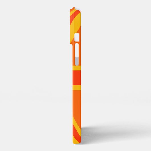 Lebhafter Orange Behalte Ihre Textunionsbuchse ber iPhone Hülle (Linke Seite)