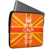 Lebhafter Orange Behalte Ihre Textunionsbuchse ber Laptopschutzhülle (Vorne Rechts)