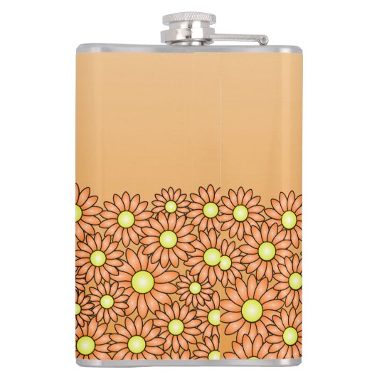 Lebhafter Orange Bridesmaid Flask Flachmann (Rückseite)