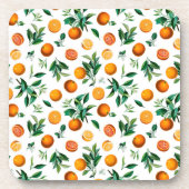 Lebhafter Orange Cork Untersetzer | Obstkork-Unter (Vorderseite)