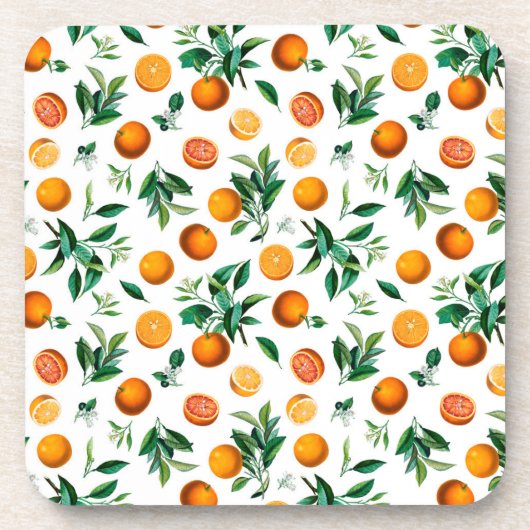 Lebhafter Orange Cork Untersetzer | Obstkork-Unter (Vorderseite)