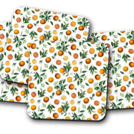 Lebhafter Orange Cork Untersetzer | Obstkork-Unter