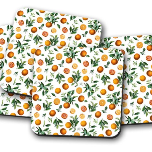 Lebhafter Orange Cork Untersetzer | Obstkork-Unter