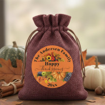 Lebhafter Orange Fall Cornucopia Family Erntedank