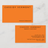 Lebhafter Orange Makeup Hair Berater Visitenkarte (Vorne/Hinten)