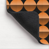 Lebhafter Orange Retro Flair Mousepad (Ecke)