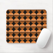 Lebhafter Orange Retro Flair Mousepad (Mit Mouse)