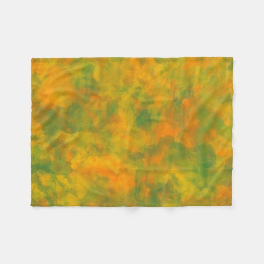 Lebhafter Orange und grüner Marmor Fleecedecke (Vorderseite (Horizontal))