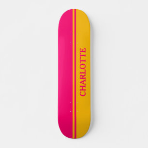 Lebhafter Orange und Hot Pink Skateboard
