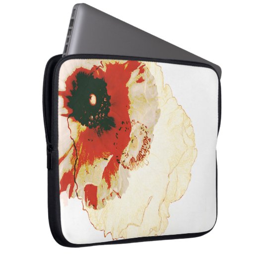 lebhafter Orange- und Weißranunculus Laptopschutzhülle (Vorne Rechts)