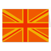 Lebhafter Orange Union Jack British Flag Swag (Vorderseite (Horizontal))