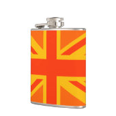 Lebhafter Orange Union Jack British Flag Swag Flachmann (Links)