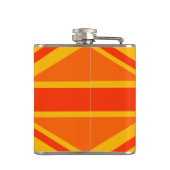 Lebhafter Orange Union Jack British Flag Swag Flachmann (Rückseite)