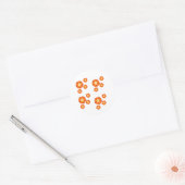 Lebhafter orangefarbener Aufkleber (Umschlag)