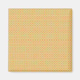 Lebhafter orangefarbener und gelber Circle-Hinterg Magnet