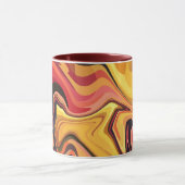Lebhafter, orangefarbener und roter Abstrakter Flu Tasse (Zentrum)