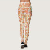 Lebhafter orangefarbener und weißgestrichener Hint Leggings (Rückseite)