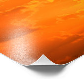 Lebhafter Orangenhimmel Fotodruck (Ecke)