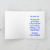 Lebhafter Ozean Blue Sea Turtle Happy Birthday Karte (Innenseite)