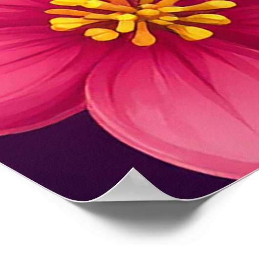 Lebhafter Papagei auf einem Zweig Poster (Ecke)