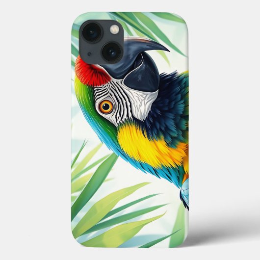 Lebhafter Papagei mit detaillierten Federn Case-Mate iPhone Hülle (Rückseite)