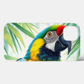 Lebhafter Papagei mit detaillierten Federn Case-Mate iPhone Hülle (Rückseite (Horizontal))