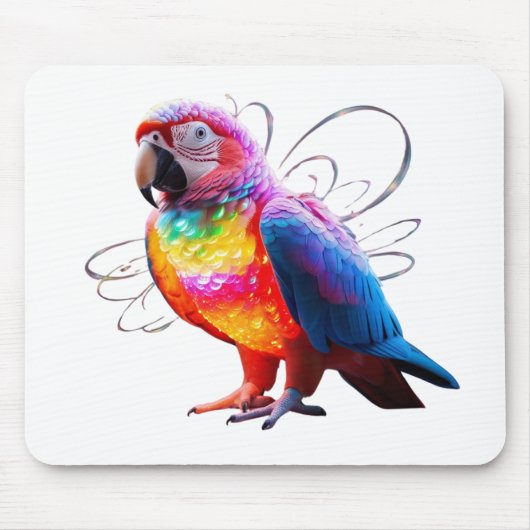Lebhafter Papagei Mousepad (Vorne)