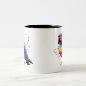 Lebhafter Papagei Zweifarbige Tasse (Mittel)