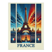 Lebhafter Paris Eiffel Tower - Frankreich Poster (Vorderseite)