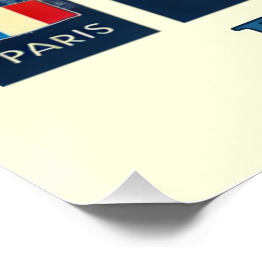 Lebhafter Paris Eiffel Tower - Frankreich Poster (Ecke)