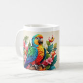 Lebhafter Parrot-Design-Cup Kaffeetasse (Vorderseite Links)