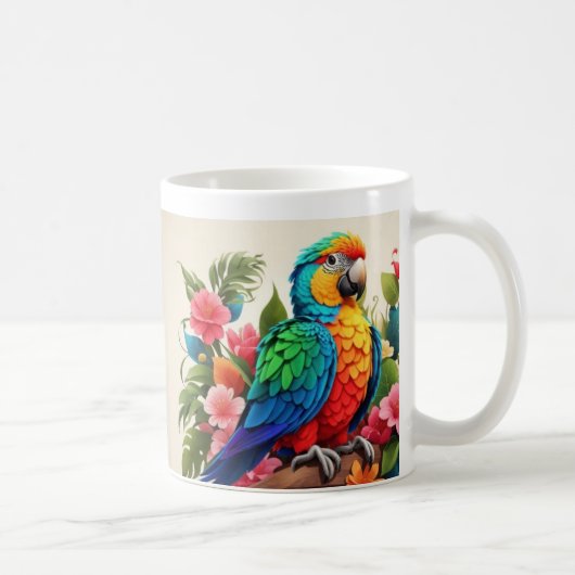 Lebhafter Parrot-Design-Cup Kaffeetasse (Rechts)