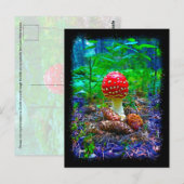 Lebhafter Pilz - Postkarte (Vorne/Hinten)