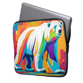 Lebhafter Polar-Bär Laptopschutzhülle (Vorderseite Links)