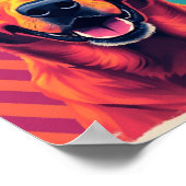 Lebhafter Pop Art Dog Portraits : Warhol Style Gri Poster (Ecke)