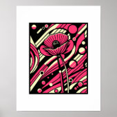 Lebhafter Pop Art Poppy Poster (Vorne)