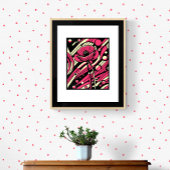 Lebhafter Pop Art Poppy Poster