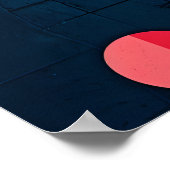 Lebhafter Pop Art Portrait: Serene Frau Poster (Ecke)