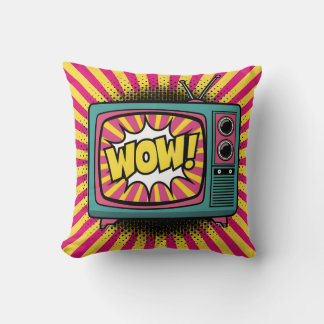 Lebhafter Pop Art Retro TV Kissen