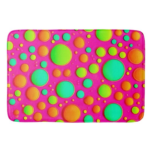 Lebhafter Pop des Farbdesigns Badematte (Vorderseite)