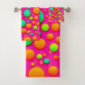 Lebhafter Pop des Farbdesigns Badhandtuch Set (Insitu)