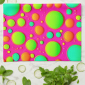 Lebhafter Pop des Farbdesigns Geschirrtuch (Gefaltet)