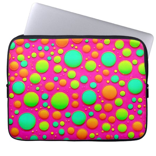 Lebhafter Pop des Farbdesigns Laptopschutzhülle (Vorderseite)