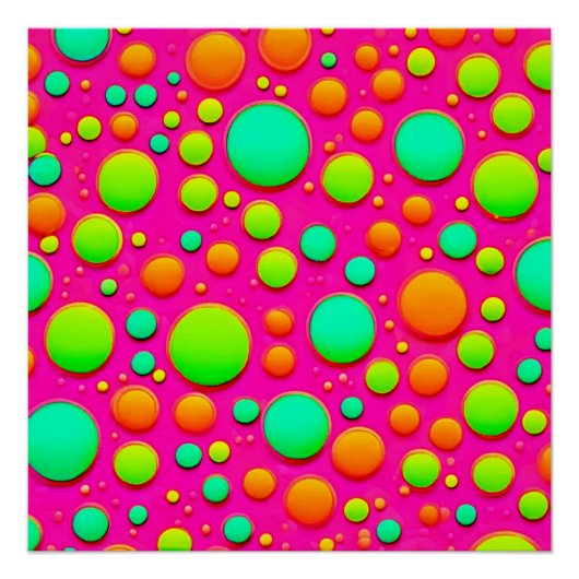 Lebhafter Pop des Farbdesigns Poster (Vorderseite)